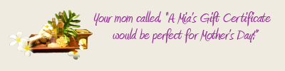 Mia's Gift Cards Make Great Mother's Day Gifts!
